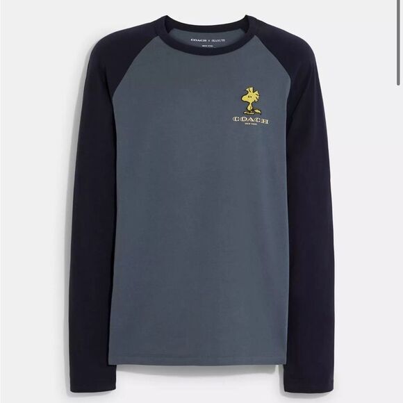 NWT Coach X Peanuts Raglan Long Sleeve Shirt size‎ XL